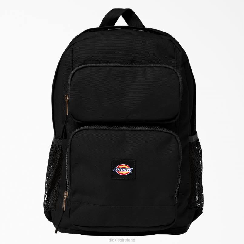 Dickies Unisex Double Pocket Backpack Black (BK) N80J2740 Accessories