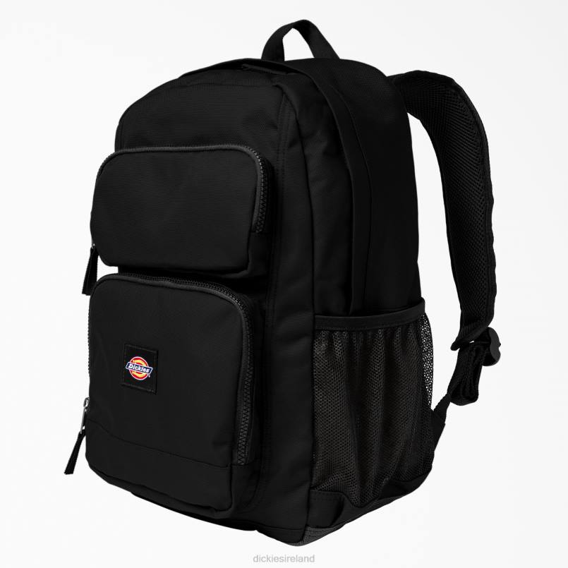 Dickies Unisex Double Pocket Backpack Black (BK) N80J2740 Accessories