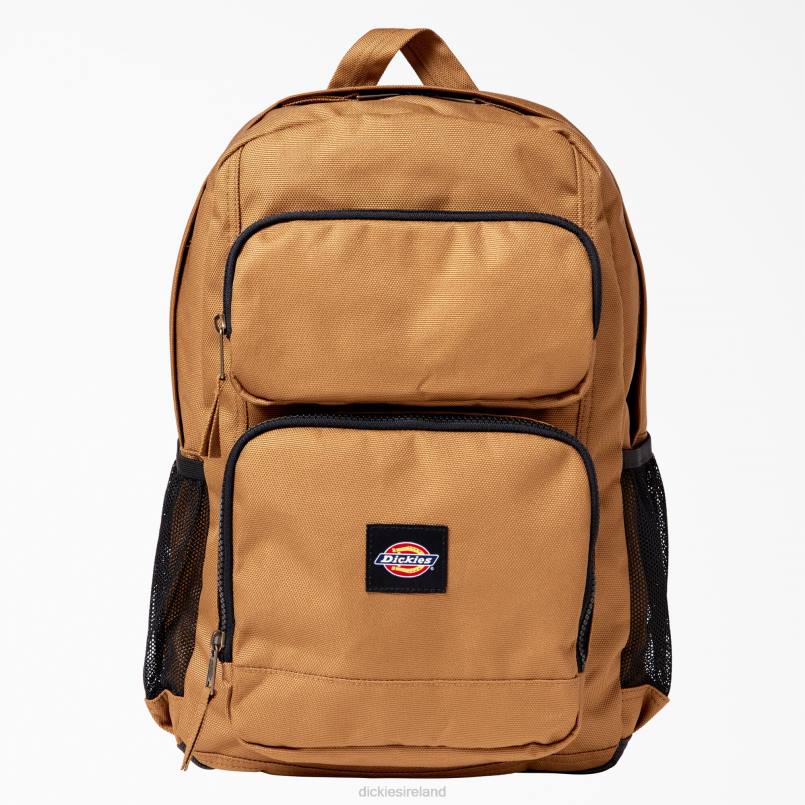 Dickies Unisex Double Pocket Backpack Brown Duck (BD) N80J2739 Accessories