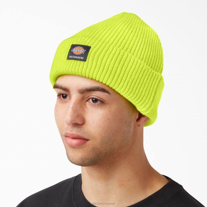Dickies Unisex Skateboarding Cuffed Beanie Neon Yellow (EW) N80J2825 Accessories