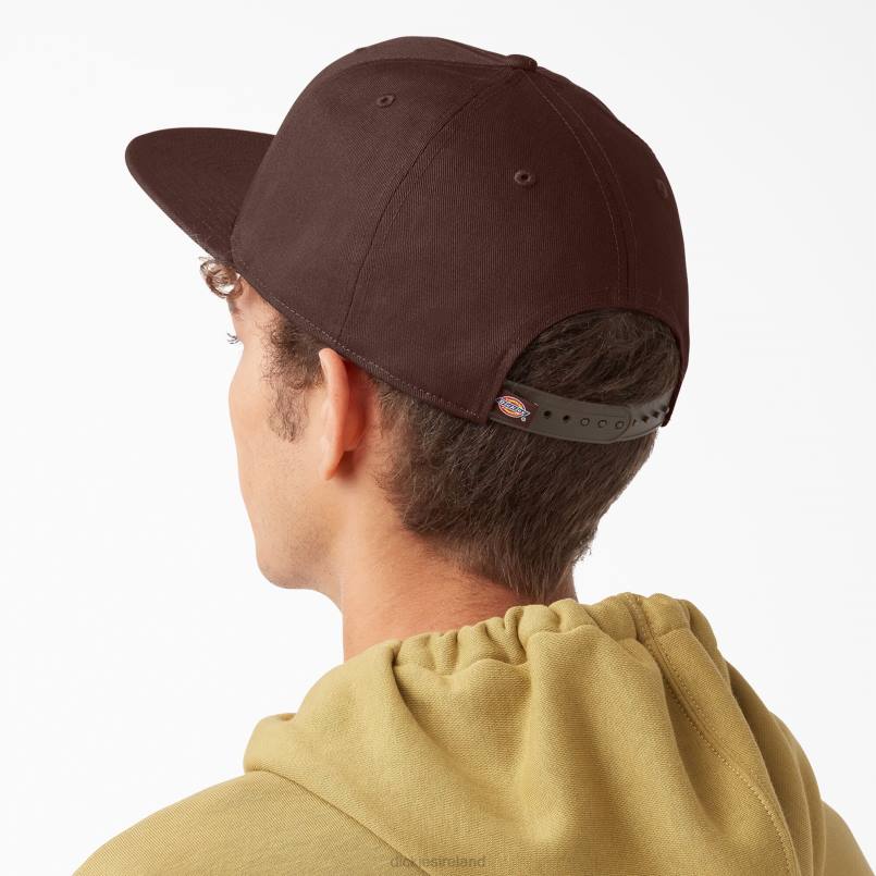 Dickies Unisex Skateboarding Flat Bill Cap Chocolate Brown (CB) N80J2844 Accessories