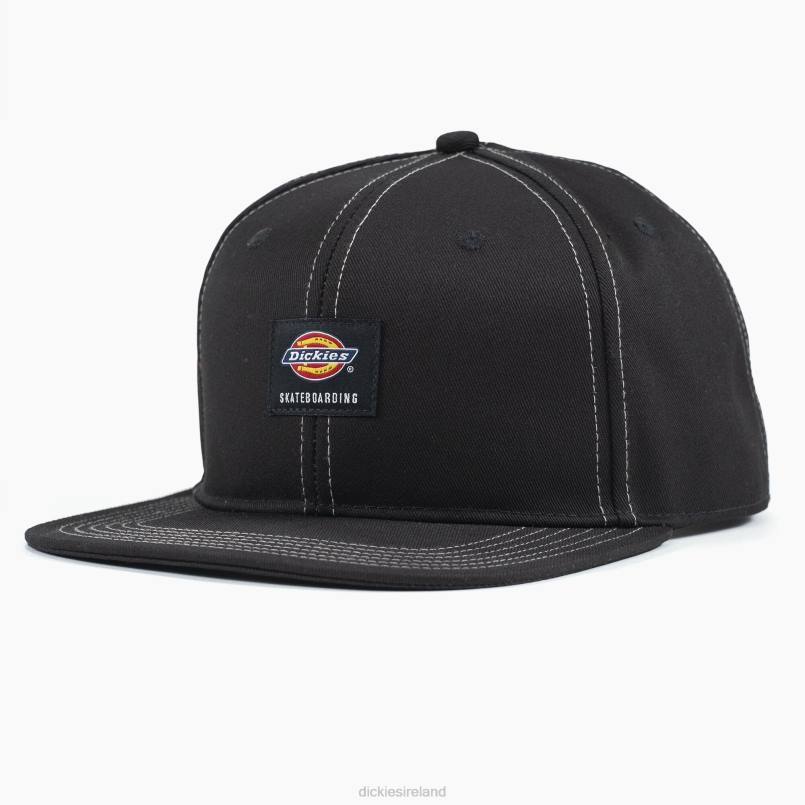 Dickies Unisex Skateboarding Flat Bill SnapbackHat Black (BK) N80J2919 Accessories