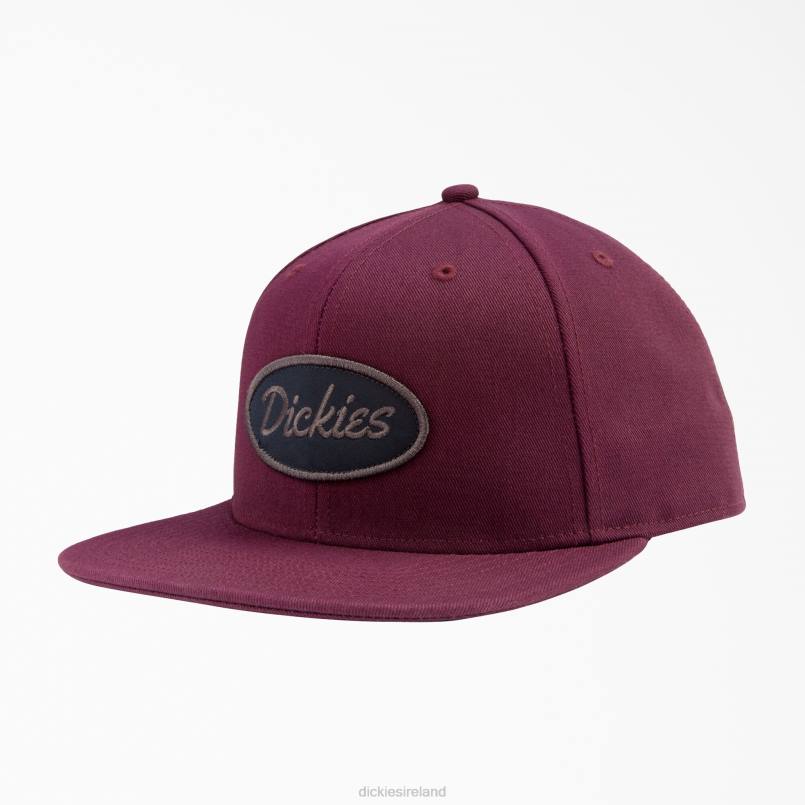Dickies Unisex Twill Flat Bill Cap Maroon (MR) N80J2901 Accessories