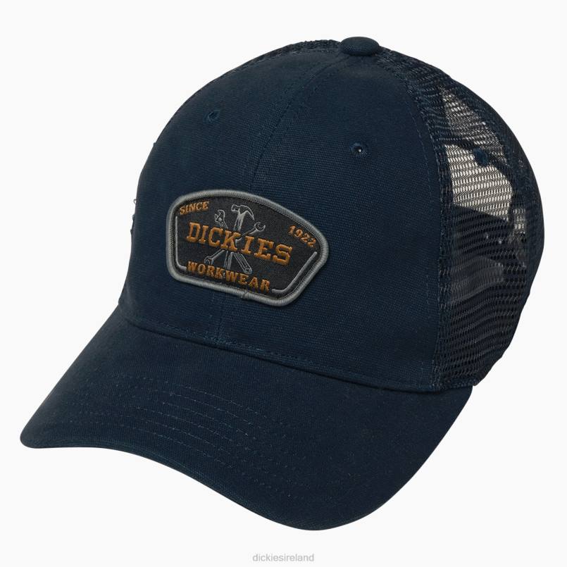 Dickies Unisex Workwear Patch Canvas Trucker Cap Ink Navy (IK) N80J2804 Accessories