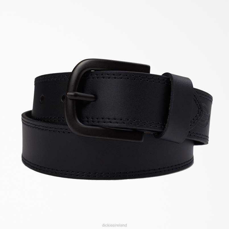 Dickies Unisex Casual Leather Belt Black (BK) N80J2773 Accessories
