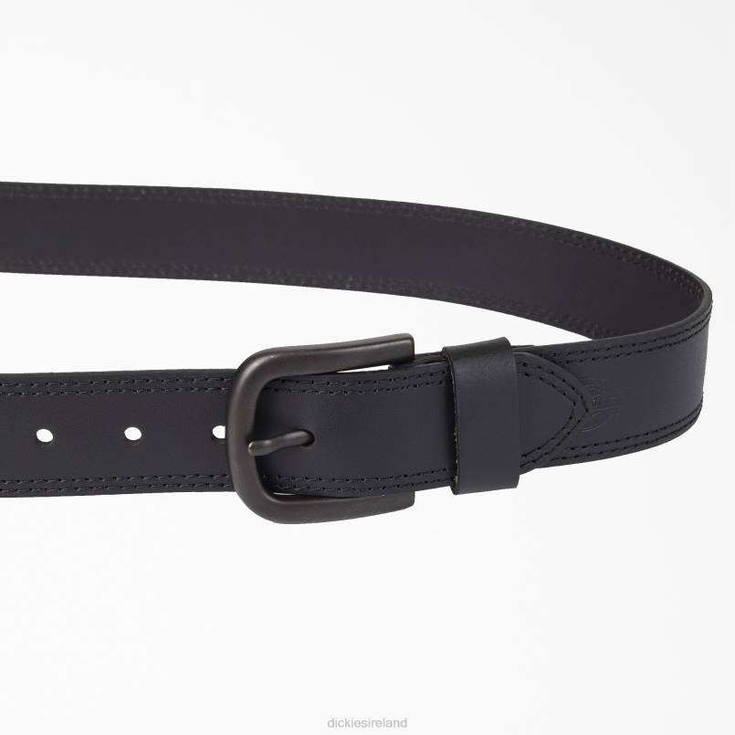 Dickies Unisex Casual Leather Belt Black (BK) N80J2773 Accessories