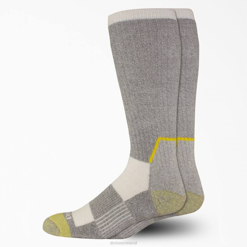 Dickies Unisex KEVLAR Crew Socks 2-Pack Gray (GY) N80J2977 Accessories