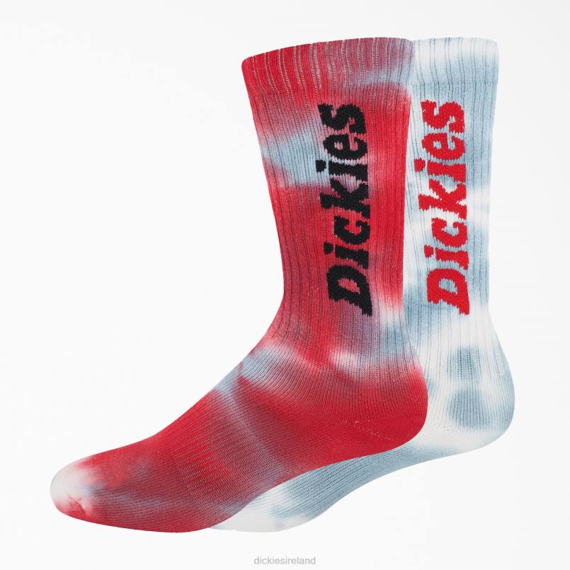 Dickies Unisex Tie-Dye Crew Socks 2-Pack Tie-Dye (TDY) N80J2931 Accessories