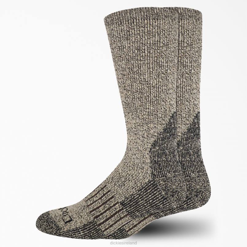 Dickies Unisex Heavyweight Wool Blend Socks 2-Pack Khaki (KH) N80J2986 Accessories