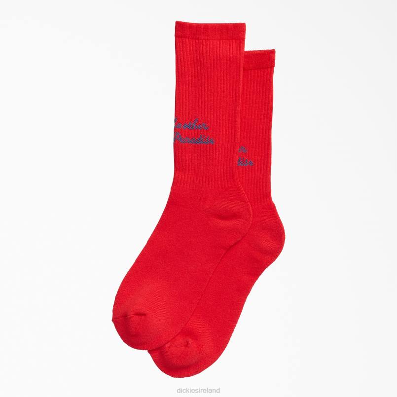 Dickies Unisex New York Sunshine Paradise Socks Red (RD) N80J2924 Accessories