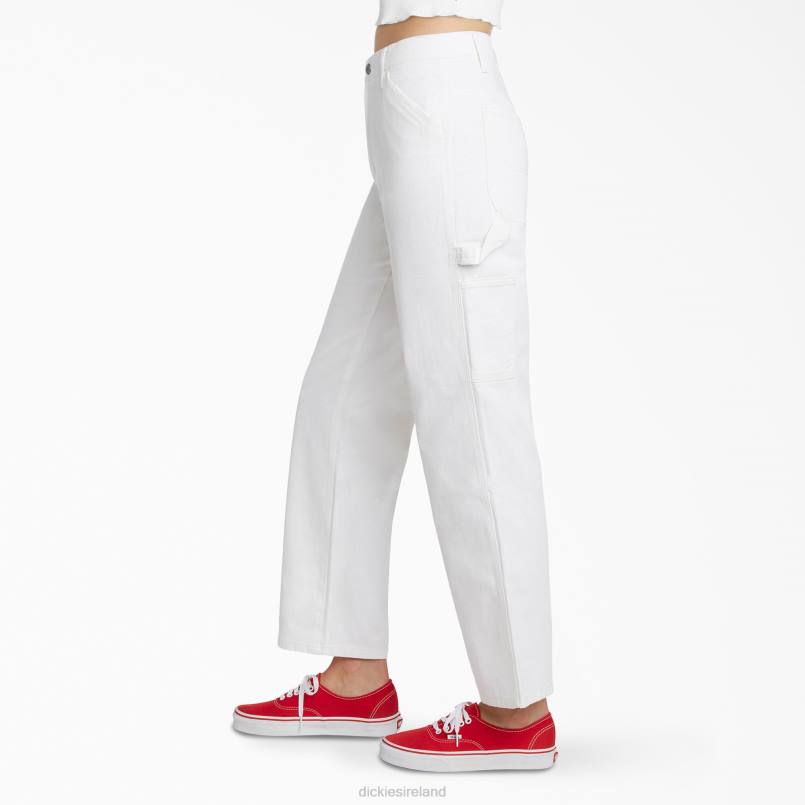 Dickies Kids Juniors' Relaxed Fit Carpenter Pants White (WHT) N80J1884 Apparel
