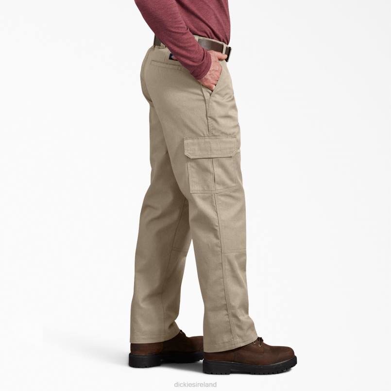 Dickies Men Active Waist Regular Fit Cargo Pants Desert Sand (DS) N80J167 Apparel