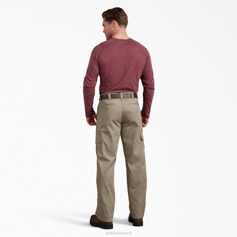 Dickies Men Active Waist Regular Fit Cargo Pants Desert Sand (DS) N80J167 Apparel