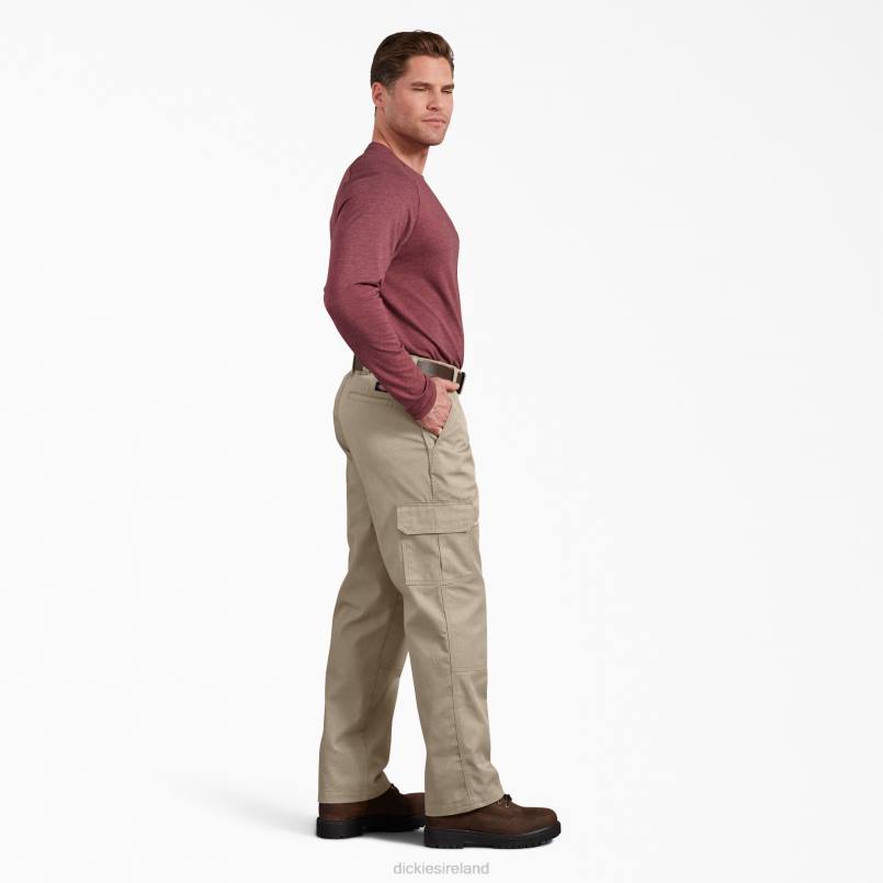 Dickies Men Active Waist Regular Fit Cargo Pants Desert Sand (DS) N80J167 Apparel
