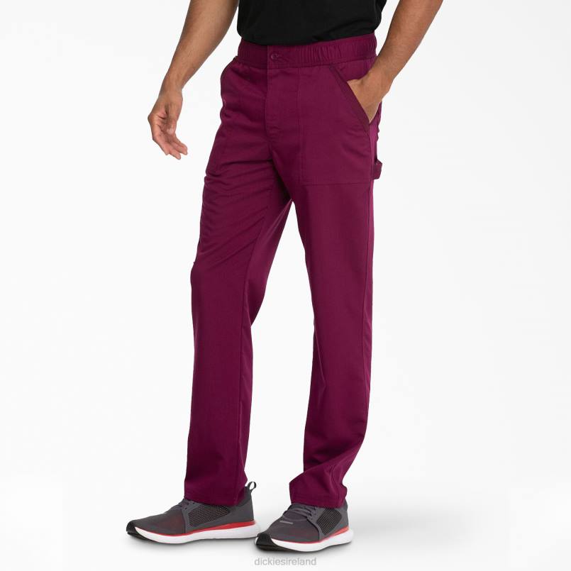 Dickies Men Balance Zip Fly Scrub Pants Wine (WIN) N80J1347 Apparel