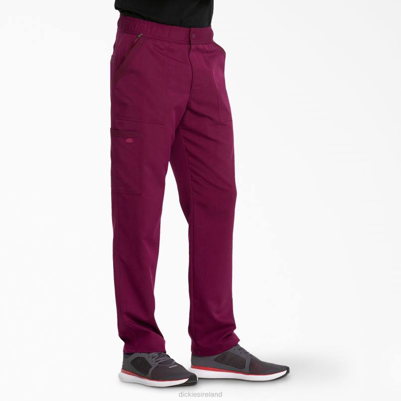 Dickies Men Balance Zip Fly Scrub Pants Wine (WIN) N80J1347 Apparel