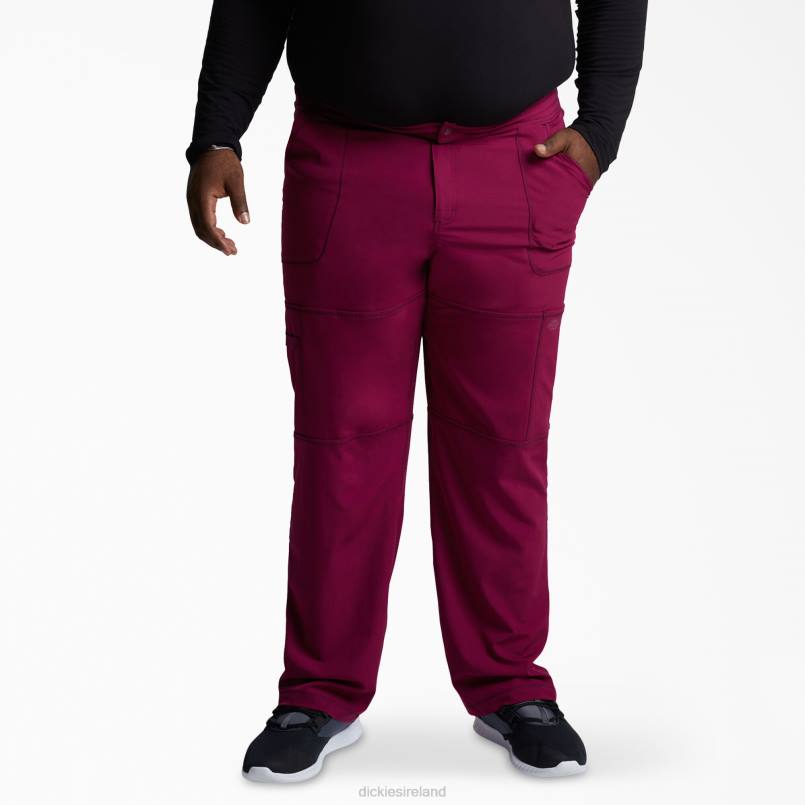Dickies Men Dynamix Cargo Scrub Pants Wine (WIN) N80J1282 Apparel