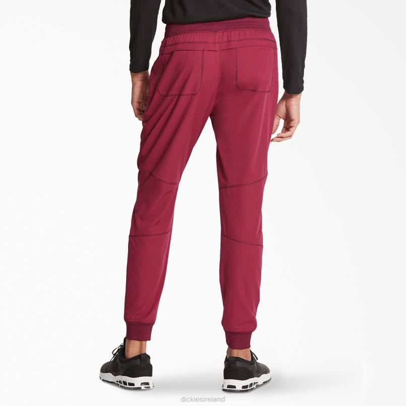 Dickies Men Dynamix Natural Rise Jogger Scrub Pants Wine (WIN) N80J1399 Apparel