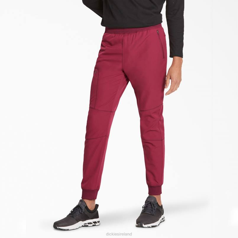 Dickies Men Dynamix Natural Rise Jogger Scrub Pants Wine (WIN) N80J1399 Apparel