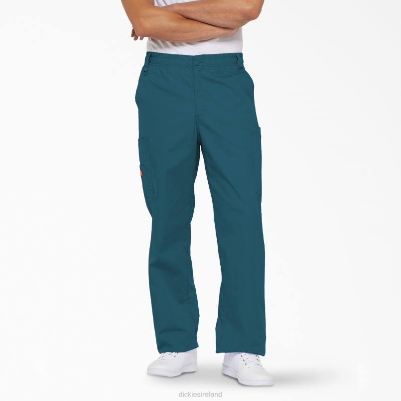 Dickies Men EDS Signature Cargo Scrub Pants Caribbean Blue (CRB) N80J1222 Apparel
