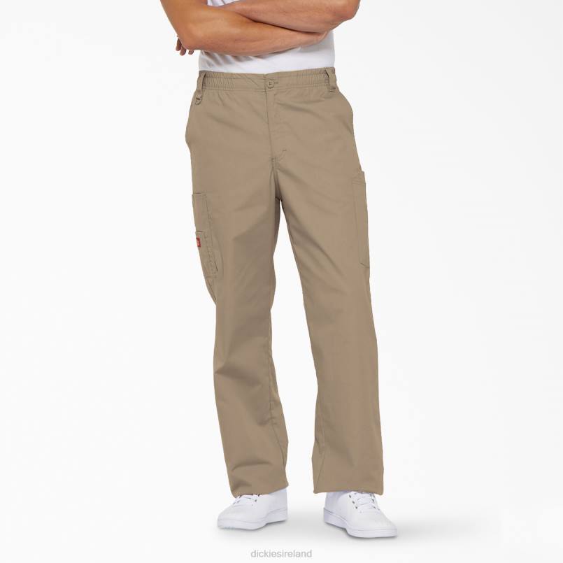 Dickies Men EDS Signature Cargo Scrub Pants Khaki (KHA) N80J1227 Apparel