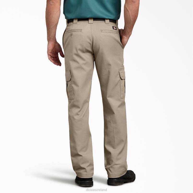Dickies Men FLEX Regular Fit Cargo Pants Desert Sand (DS) N80J36 Apparel
