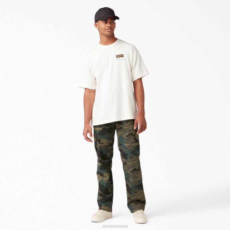 Dickies Men FLEX Regular Fit Cargo Pants Hunter Green Camo (HRC) N80J37 Apparel