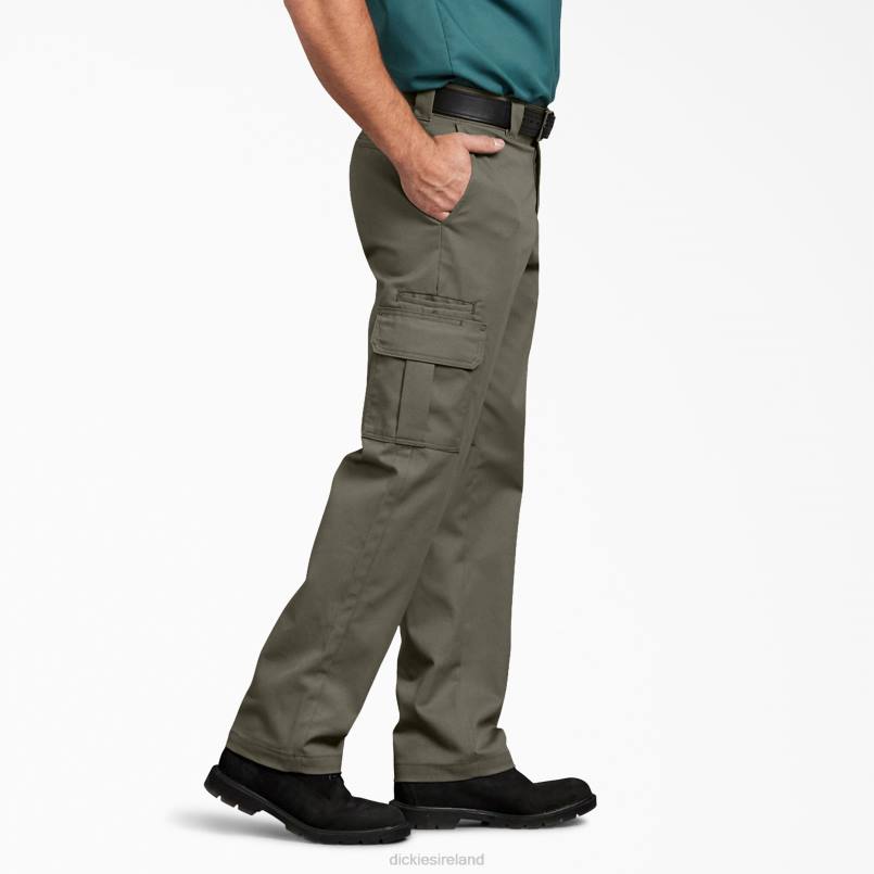 Dickies Men FLEX Regular Fit Cargo Pants Moss Green (MS) N80J39 Apparel