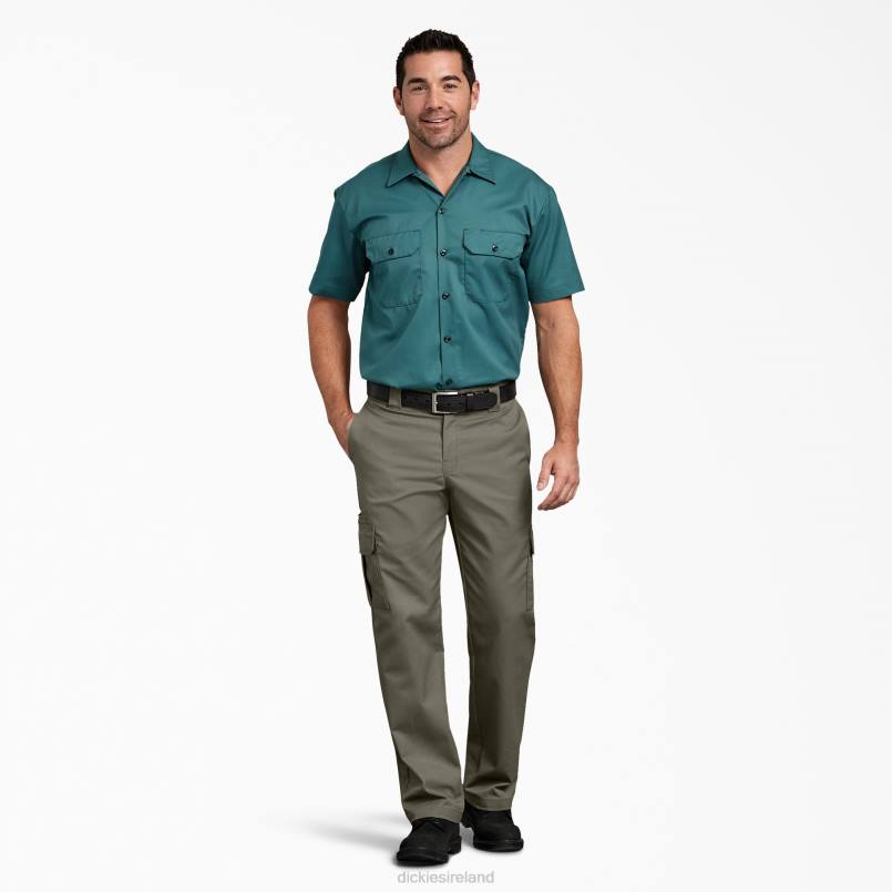 Dickies Men FLEX Regular Fit Cargo Pants Moss Green (MS) N80J39 Apparel