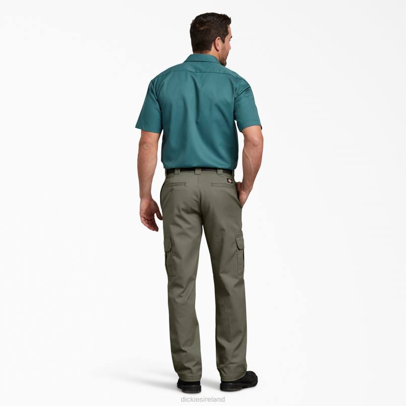 Dickies Men FLEX Regular Fit Cargo Pants Moss Green (MS) N80J39 Apparel