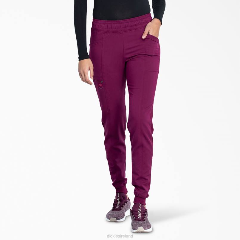 Dickies Women Balance Jogger Scrub Pants Wine (WIN) N80J2489 Apparel