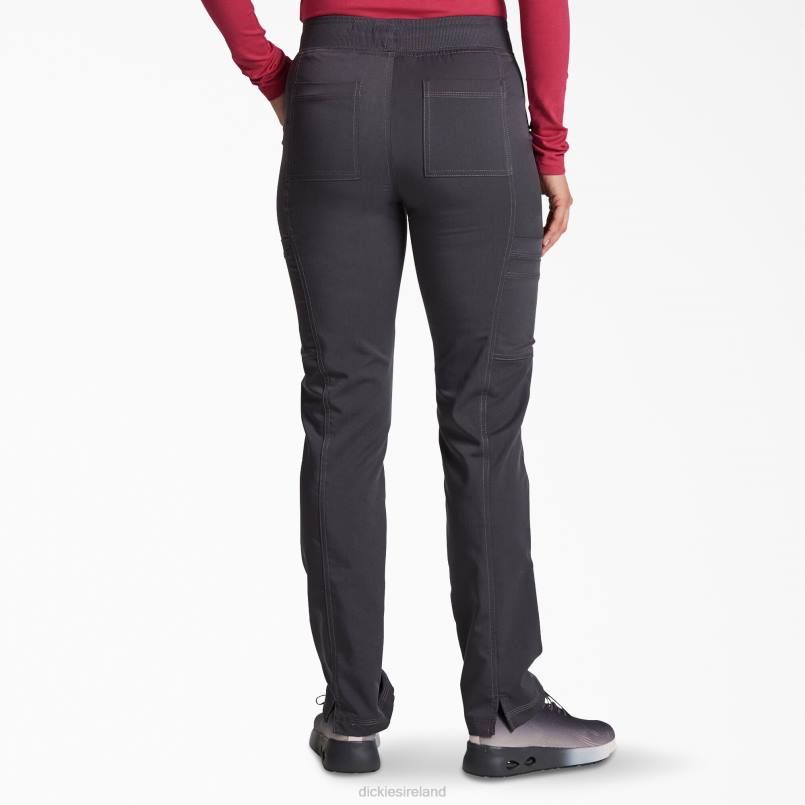 Dickies Women Balance Tapered Leg Cargo Scrub Pants Pewter Gray (PEW) N80J2559 Apparel