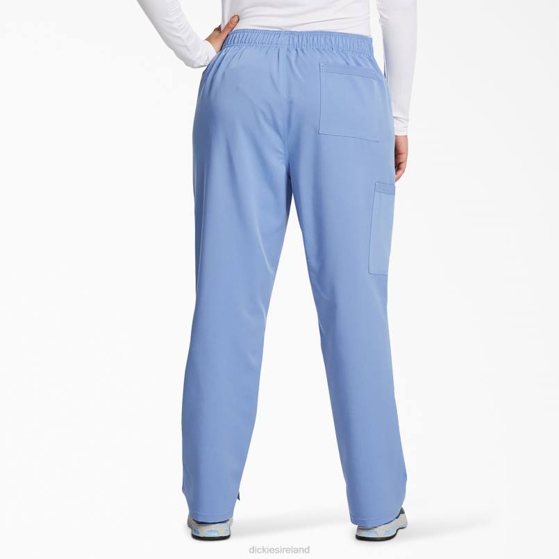 Dickies Women Balance Tapered Leg Drawstring Scrub Pants Ceil Blue (CBL) N80J2608 Apparel