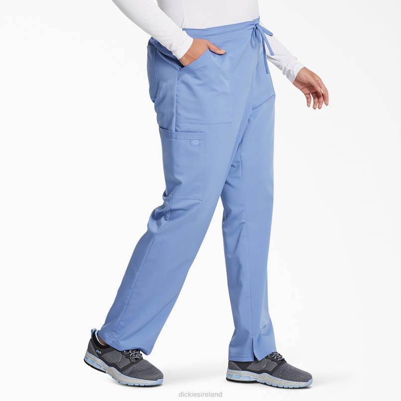 Dickies Women Balance Tapered Leg Drawstring Scrub Pants Ceil Blue (CBL) N80J2608 Apparel