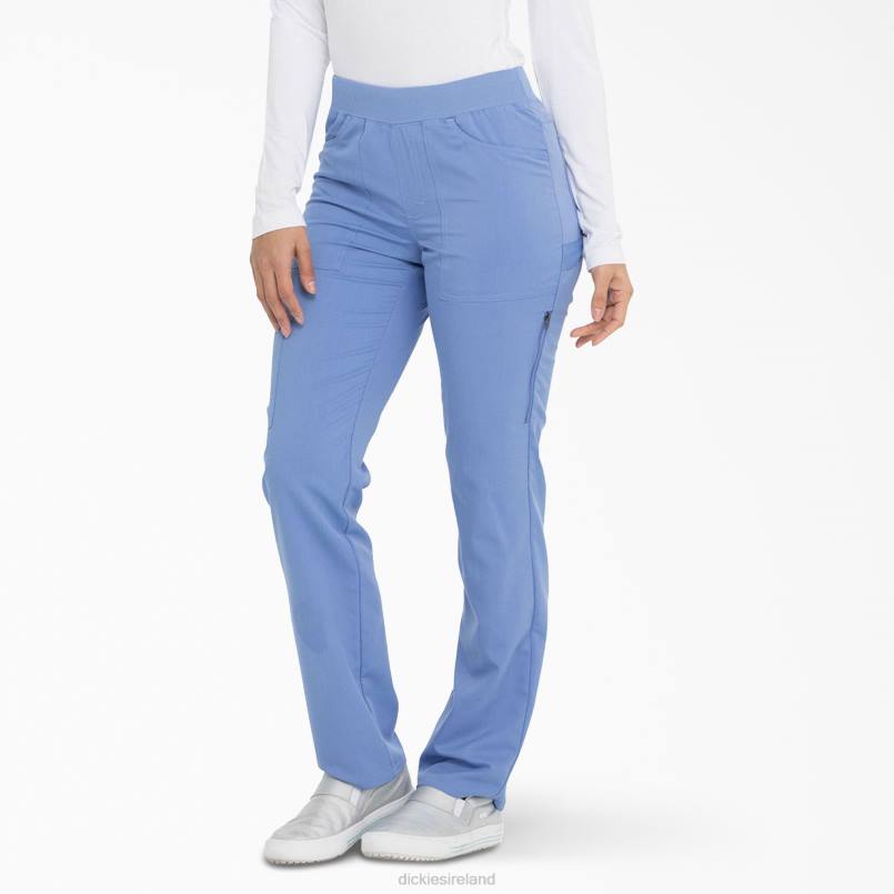 Dickies Women Balance Tapered Leg Scrub Pants Ceil Blue (CBL) N80J2545 Apparel