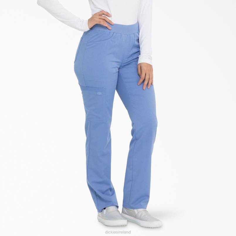 Dickies Women Balance Tapered Leg Scrub Pants Ceil Blue (CBL) N80J2545 Apparel