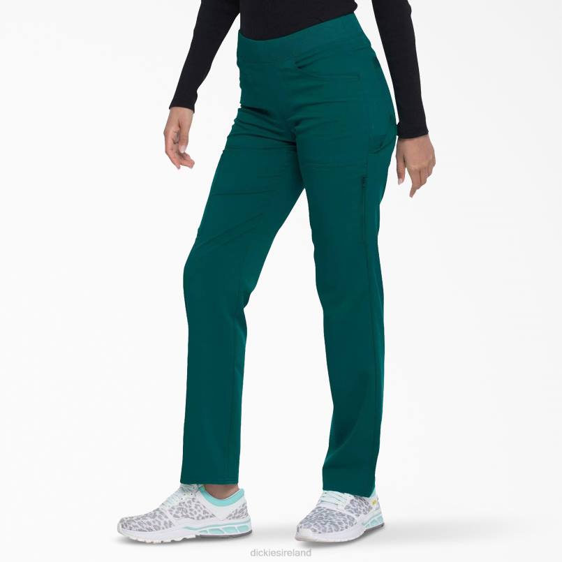 Dickies Women Balance Tapered Leg Scrub Pants Hunter Green (HTR) N80J2551 Apparel