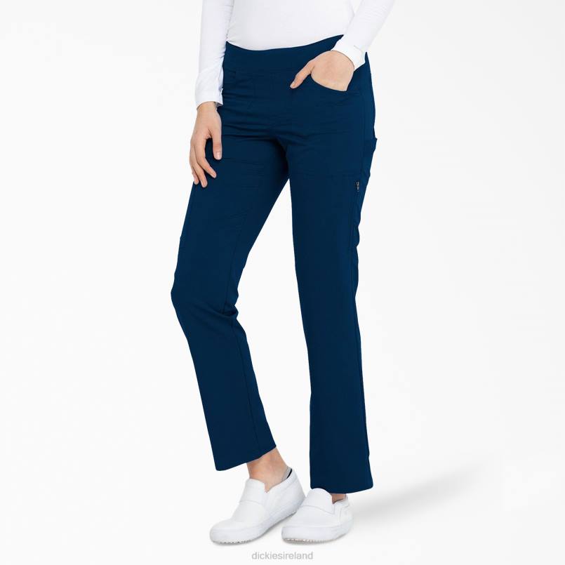 Dickies Women Balance Tapered Leg Scrub Pants Navy Blue (NVY) N80J2552 Apparel