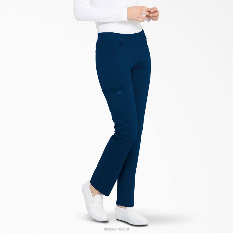 Dickies Women Balance Tapered Leg Scrub Pants Navy Blue (NVY) N80J2552 Apparel