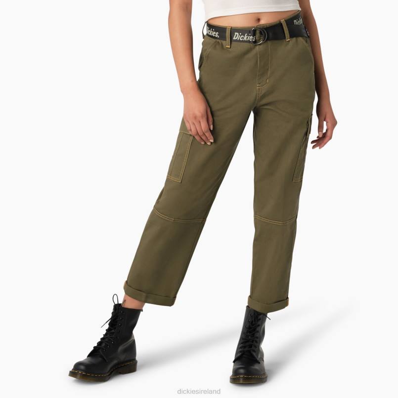 Dickies Women Contrast Stitch Cropped Cargo Pants Regular N80J1805 Apparel