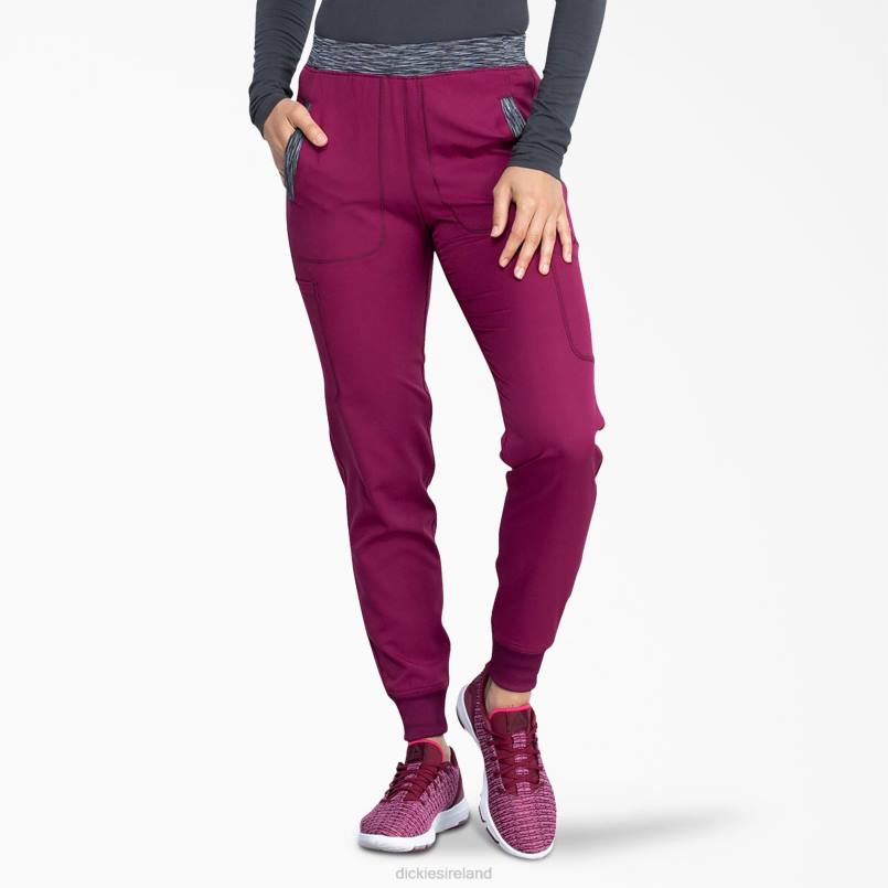 Dickies Women Dynamix Jogger Scrub Pants Wine (WIN) N80J2591 Apparel
