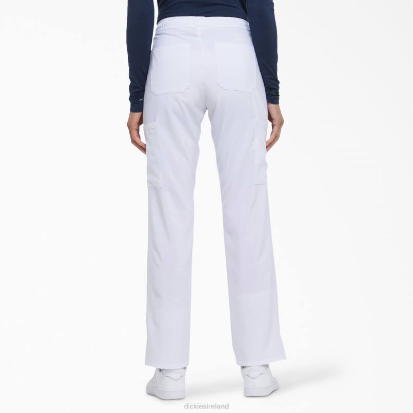 Dickies Women EDS Essentials Contemporary Fit Scrub Pants White (DWH) N80J2569 Apparel