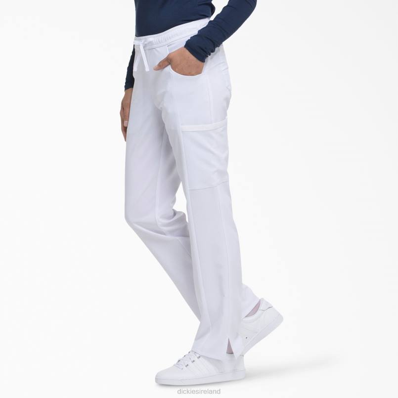 Dickies Women EDS Essentials Contemporary Fit Scrub Pants White (DWH) N80J2569 Apparel