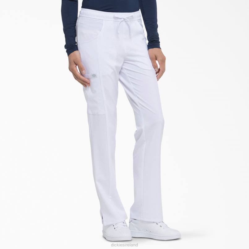 Dickies Women EDS Essentials Contemporary Fit Scrub Pants White (DWH) N80J2569 Apparel