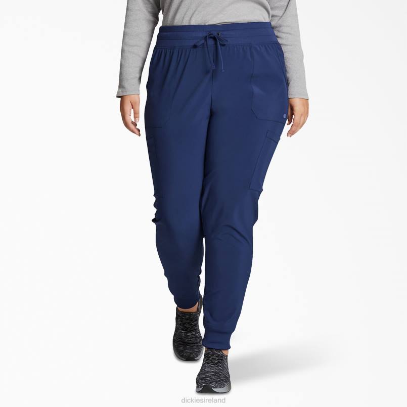 Dickies Women EDS Essentials Jogger Scrub Pants Navy Blue (NVY) N80J2440 Apparel