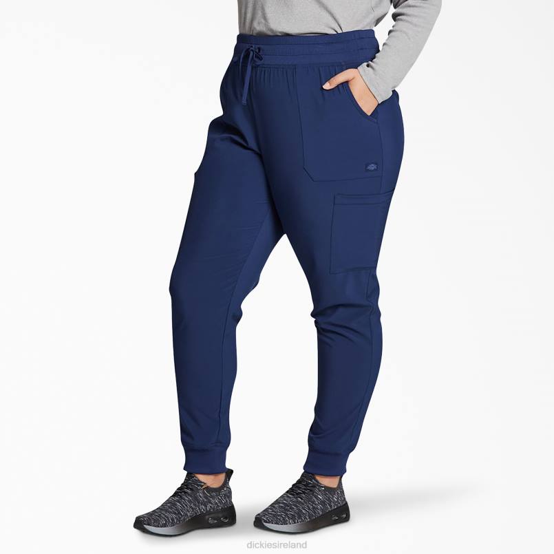 Dickies Women EDS Essentials Jogger Scrub Pants Navy Blue (NVY) N80J2440 Apparel