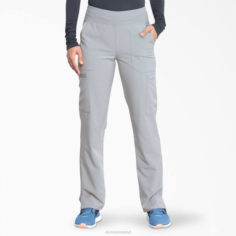 Dickies Women EDS Essentials Tapered Leg Cargo Scrub Pants Gray (GY) N80J2500 Apparel