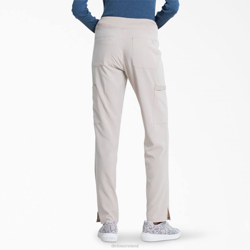 Dickies Women EDS Essentials Tapered Leg Cargo Scrub Pants Khaki (KH) N80J2503 Apparel