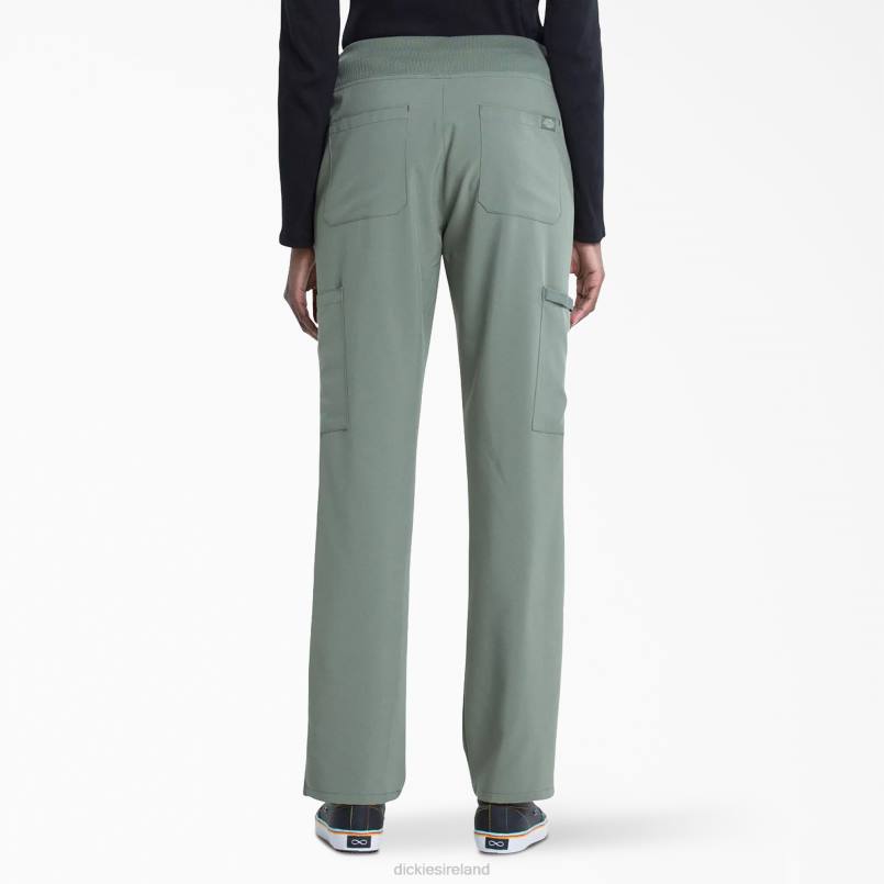 Dickies Women EDS Essentials Tapered Leg Cargo Scrub Pants Olive Green (OLI) N80J2505 Apparel