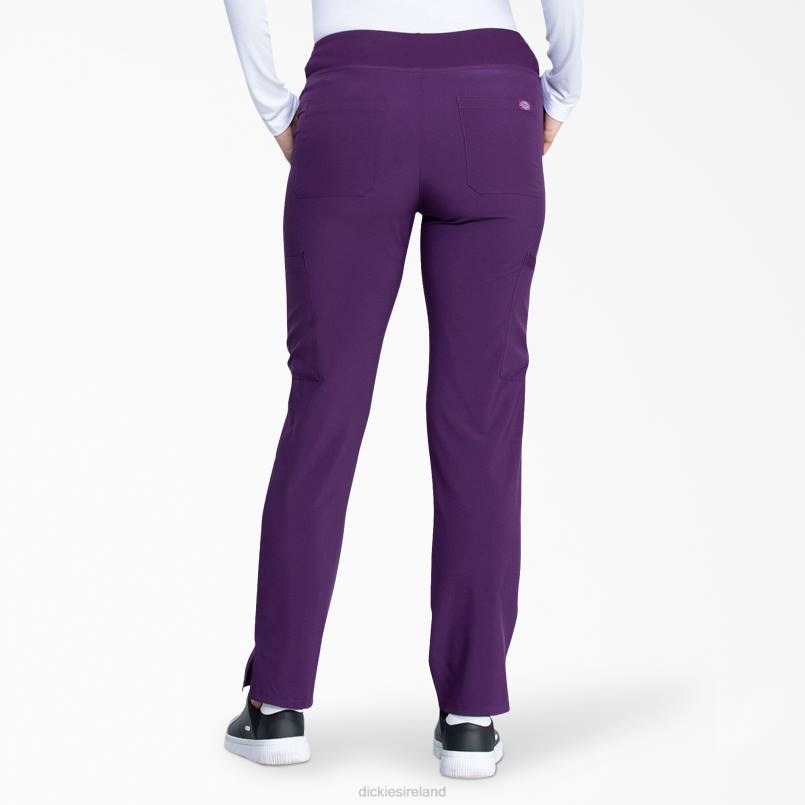 Dickies Women EDS Essentials Tapered Leg Cargo Scrub Pants Purple Eggplant (EGG) N80J2496 Apparel